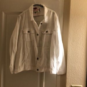 Jones New York white jacket with silver buttons.